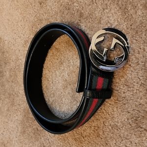 gucci belt with stripes